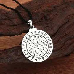 Kinitial April Stainless Steel Perun God Slavic Mythology Symbol Amulet Rune Alphabet Necklace God Thunder Symbol, Perunika Rune