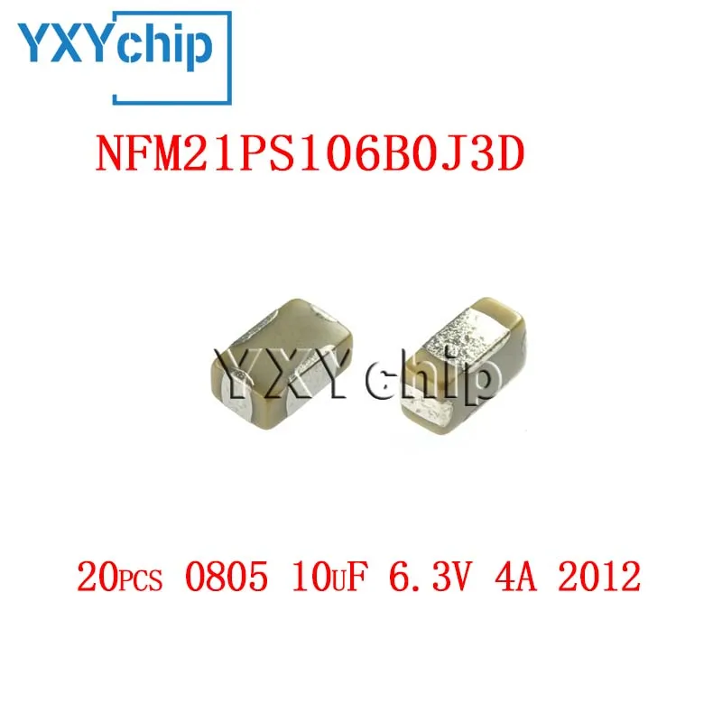 

20 шт. 0805 10uf 6,3 v 4a 2012 Smd Трехконтактный фильтр конденсатор Nfm21ps106b0j3d Emi статический шумовой фильтр новый оригинальный