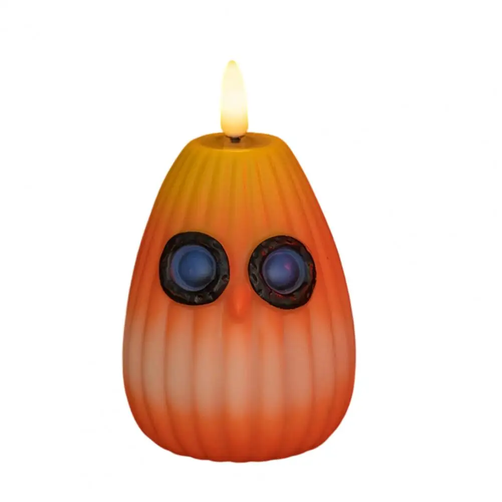 Safe Candle Alternative Flickering Led Flameless Candle Lights for Halloween Thanksgiving Home Decor Autumn Owl Fall Pumpkin