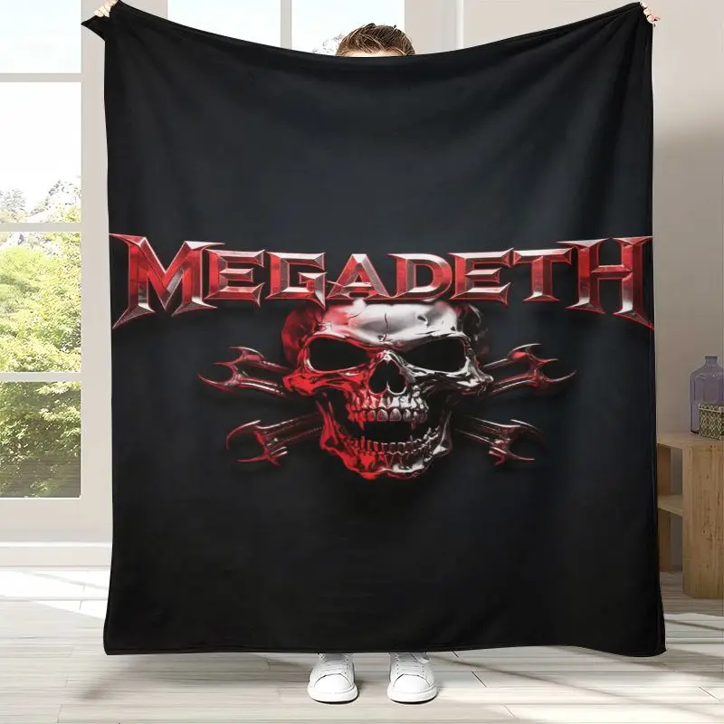 Sign M-Megadeth Heavy Metal Band Soft Flannel Throw Blanket,Cozy Warm Blanket for Bed,Sofa,Living Room,Picnic,Home Decor,Gift