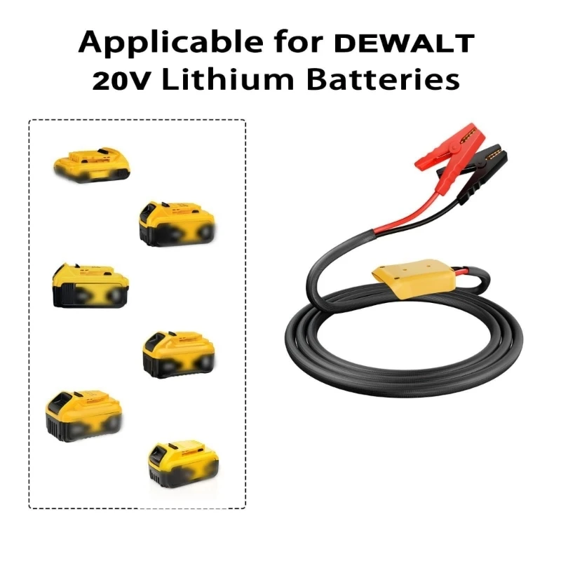 Starting Cable Clips for Cars 8 with Insulated Handles, 12V Battery Leads for Trunk Storage and Travel Use Daily