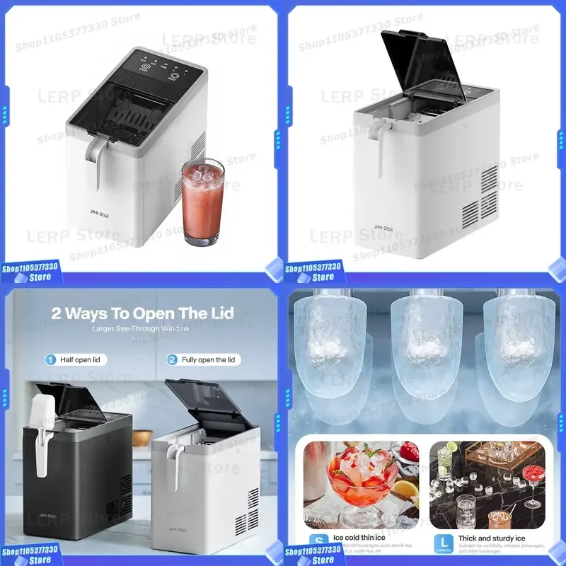OEM Plastic Housing Bullet Shape Ice Maker Push Button Control 10kg/day Capacity Grade 1 Energy Efficiency for Clean