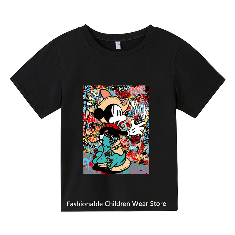 

Mickey Minnie Children T-Shirt Birthday Number 1-9 Boy Girl Clothes Kid Kawaii Anime Cartoon Little Baby Casual Tee Shirt