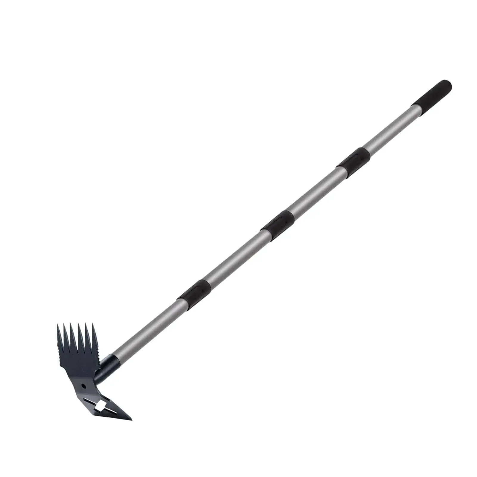 Weeding Rake Gardening Hoe Manual Weeder Planting Harrow Sturdy Carbon Steel Adjustable Handle Suitable for Farmland