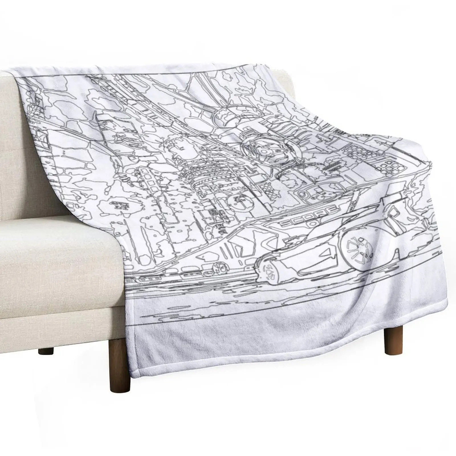 

Neo Tokyo Sketch Throw Blanket Bed Fashionable Sofa Quilt Blankets