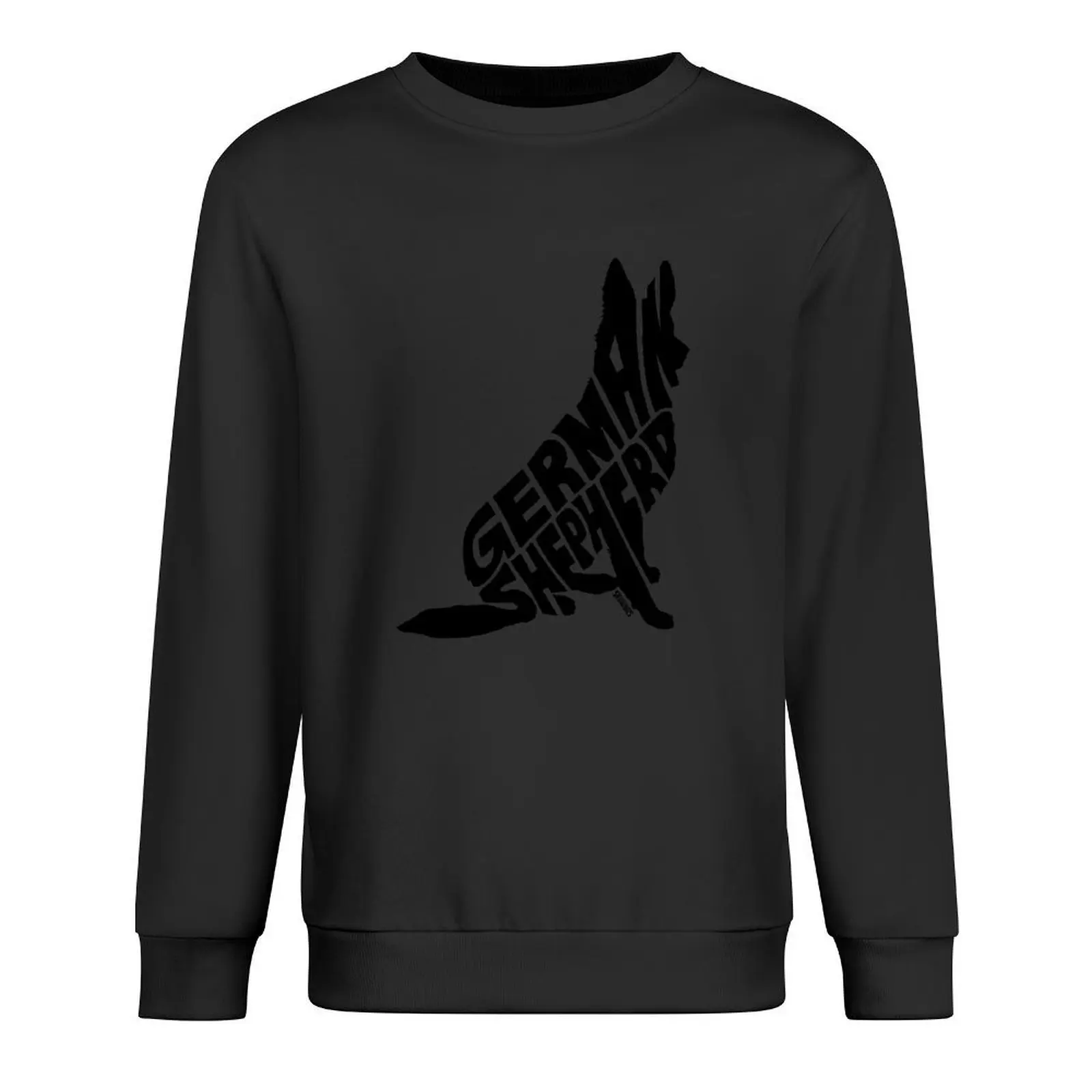 

German Shepherd Black Pullover korean style clothes autumn fashion men korean autumn clothes sweatshirt men