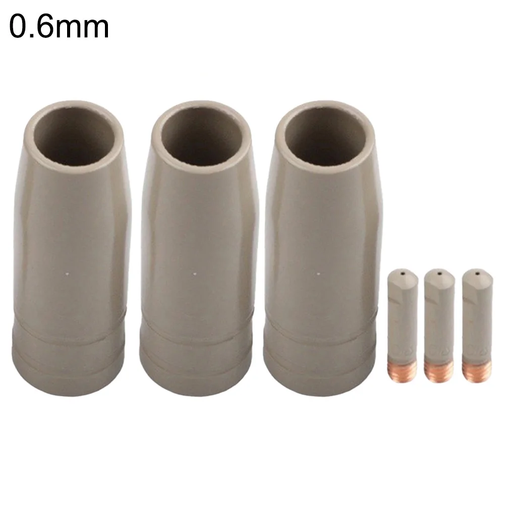 Non-Stick For mig For 15AK Torch Tips Nozzles 6PCS Copper Material Standard Dimension Range 0.6 0.8 0.9 1.0 1.2mm