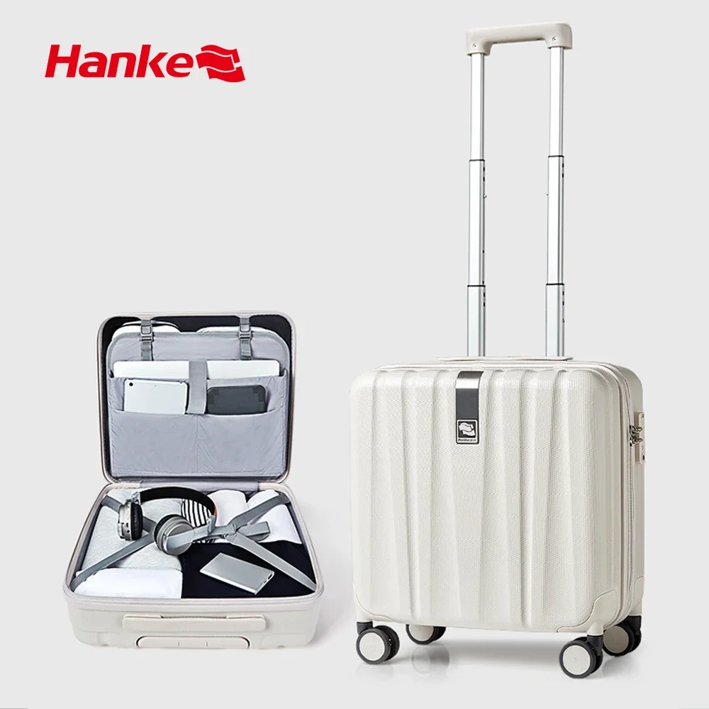 Hanke Business 14 inch onderstoelkoffer 16 inch handbagage onderstoel harde schaal 100% PC spinnerwielen instappen