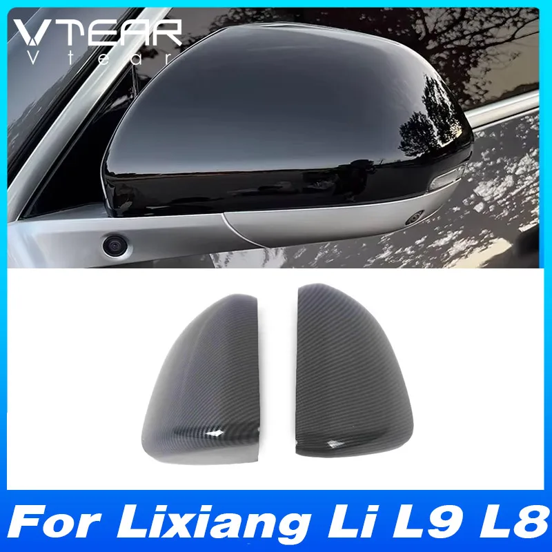 

Vtear For Lixiang Li L9 L8 2022-2024 Anti-Scratch Carbon/Black/Silver Rearview Mirror Cover ABS Exterior Stylish Accessories