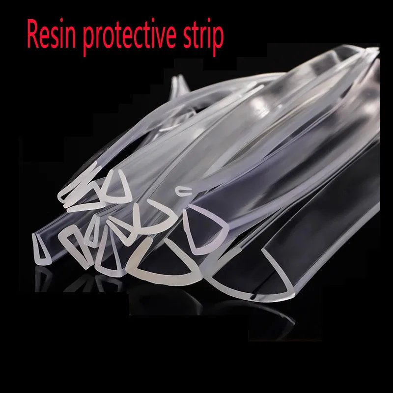 1m Transparent U-shaped sealing strip Glass table and chair wrapped edge anti-collision anti-cutting dust anti-slip rubber