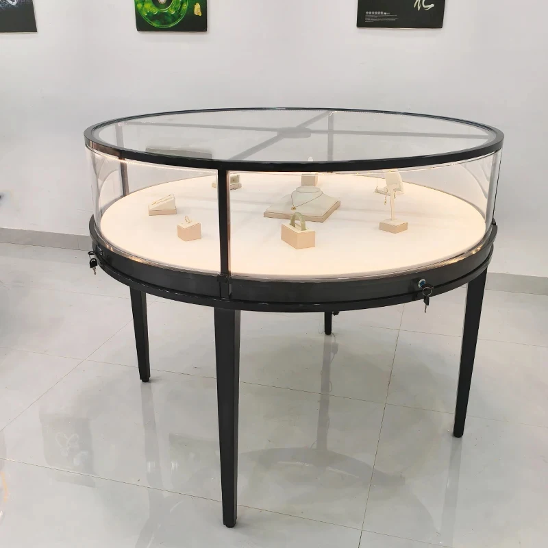 custom.High End Luxury Retail Jewelry Watch Display Cabinet Glass LED Light Customizable