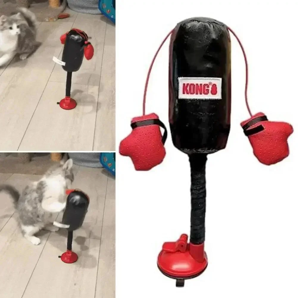 Cat Boxing Bag Toys Cat Interactive Toy Cat Training Toys Portable Cat Punching Bag Toy Cats Kitten Toy With Gloves Pet Supplies