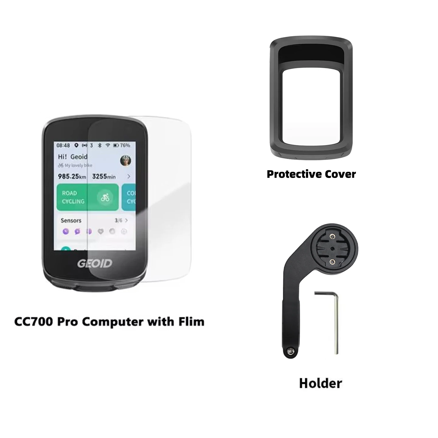 GEOID CC700 Pro Fietscomputer 2,8-inch GPS Touchscreen Fiets Snelheidsmeter Wereldwijde Kaartnavigatie Fiets Kilometerteller Voor Strava