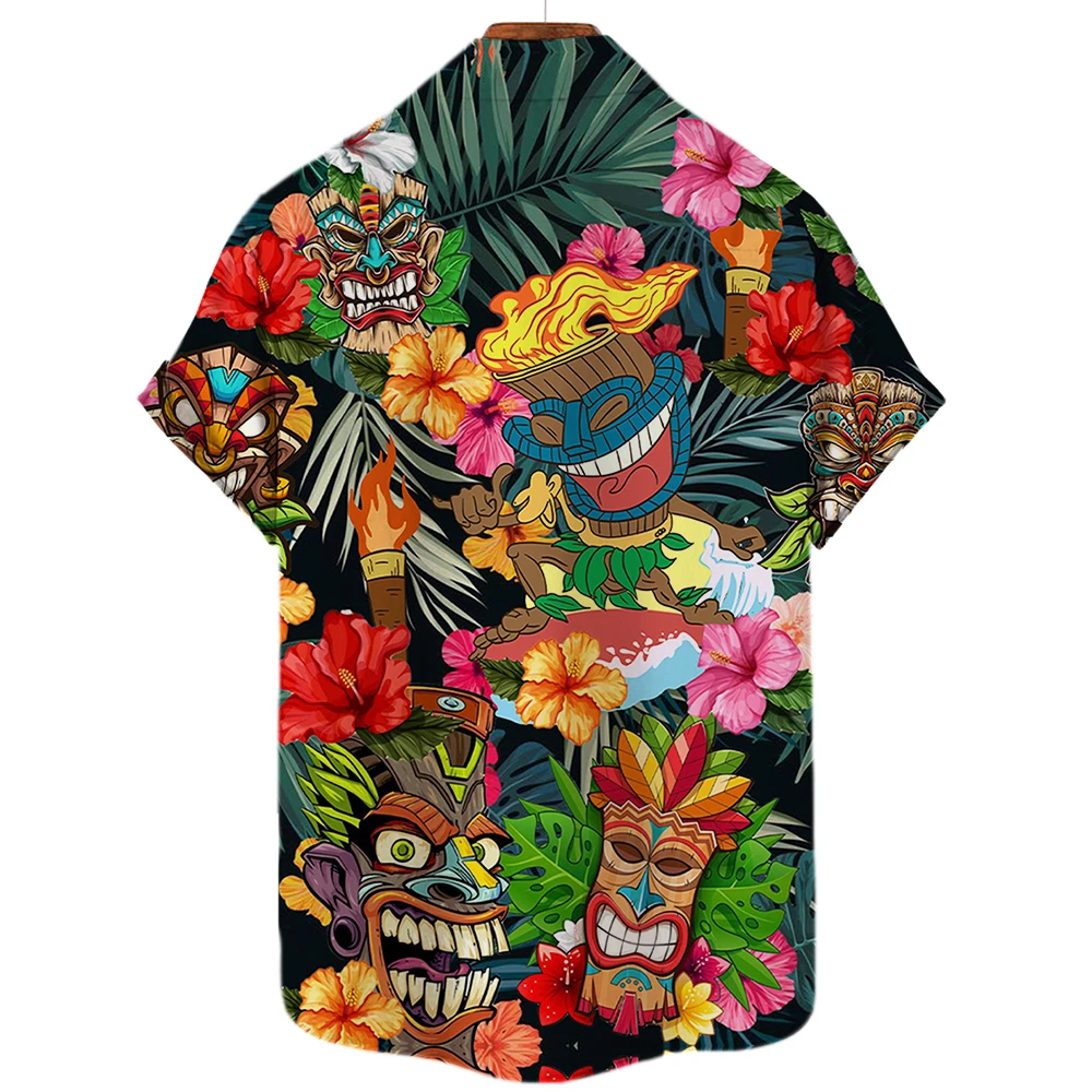 2023 Men's Hawaiian Shirt 3d Skull Print Shirts For Men Fashion Shirt Men Women Tee Breathable Summer Maya Short Sleeve