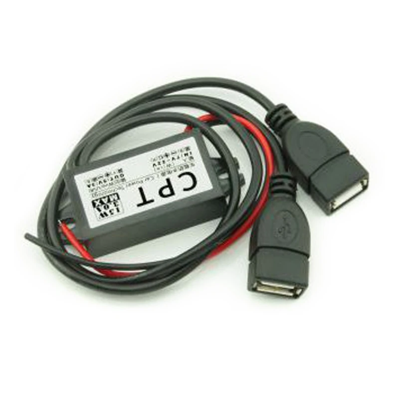 Y1UB USB Boosts Converter DC7V-22V to DC5V Step Down Converter Cable 3A 15W Adapter