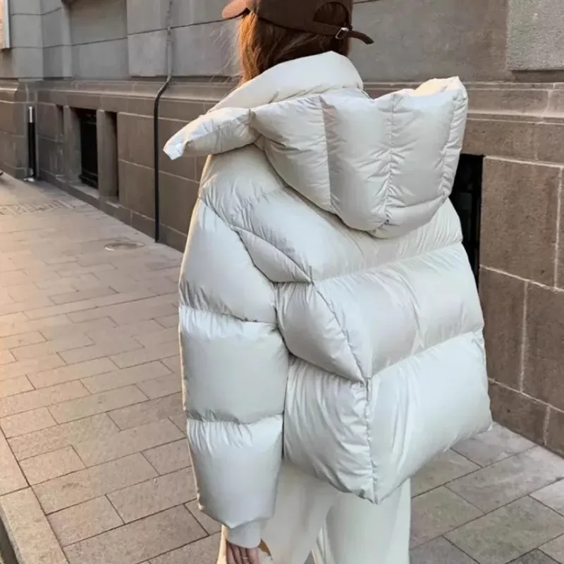 

Новая осенне-зимняя женская модная легкая куртка с капюшоном, утепленная хлопковая парка свободного кроя, повседневная теплая верхняя одежда