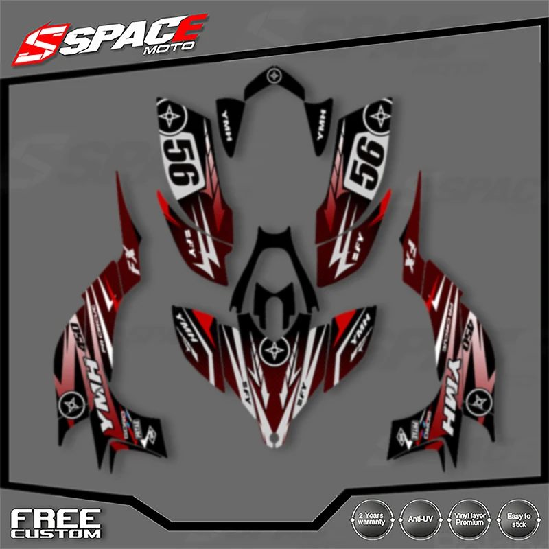 

SPACE Custom Motorcycle Graphics For YAMAHA YFZ450R ATV 2004 2005 2006 2007 2008 Decal Stickers Kits 004