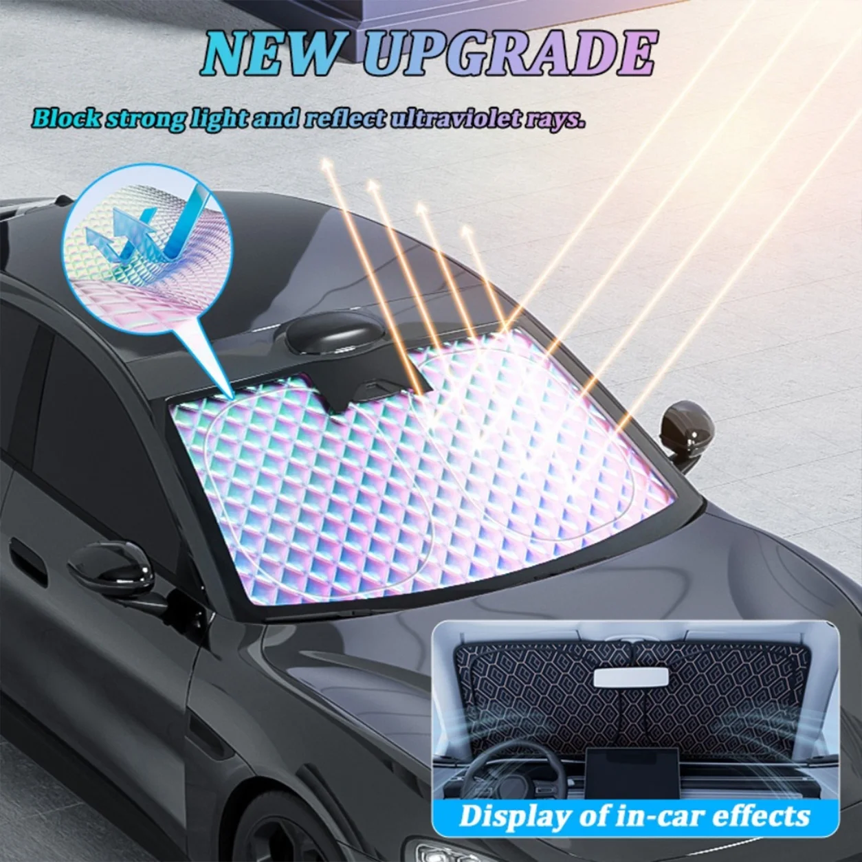 1pc of Car-Specific Sunshade for The Front Windshield, Effectively Blocks Sunlight Portable And Foldable Sunshade Provides Heat