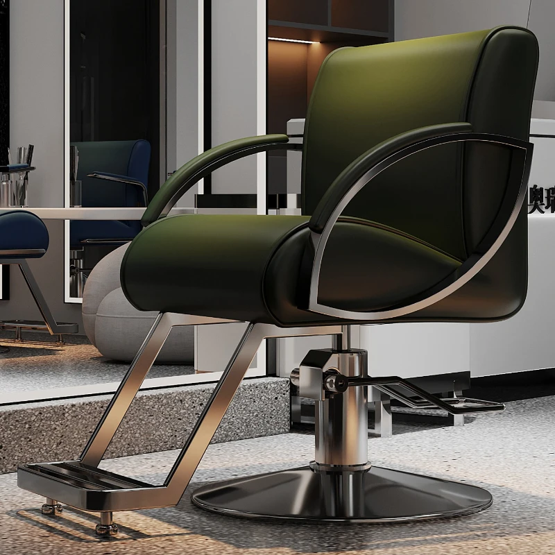 adjust height barber chair premium feel soft reclinable hairdressing chairs multi-functional kappersstoel beauty salon furniture