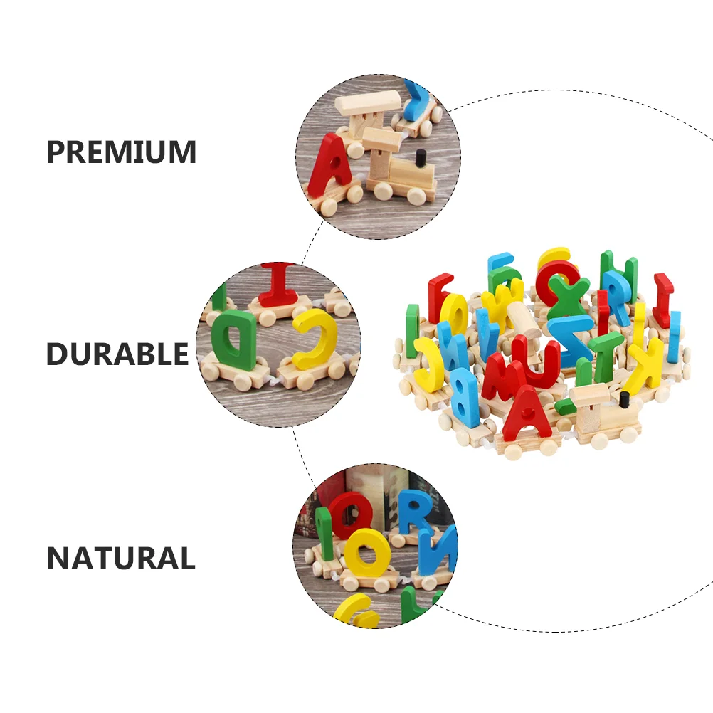 ألعاب قطار بالأرقام المغناطيسية الخشبية والأبجدية للأطفال ، مجموعة شاحنة القطار ، رسالة صغيرة ، ألعاب تعليمية مبكرة ، هدية