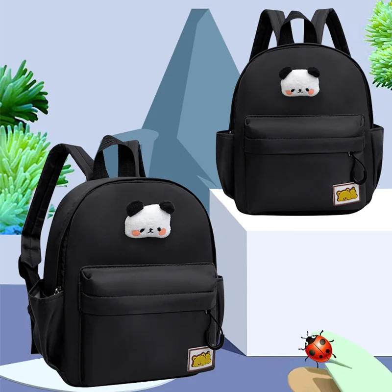 Mochila de estilo Simple para niños, bolso escolar ligero de nailon, resistente al agua, de colores sólidos, para guardería y viajes