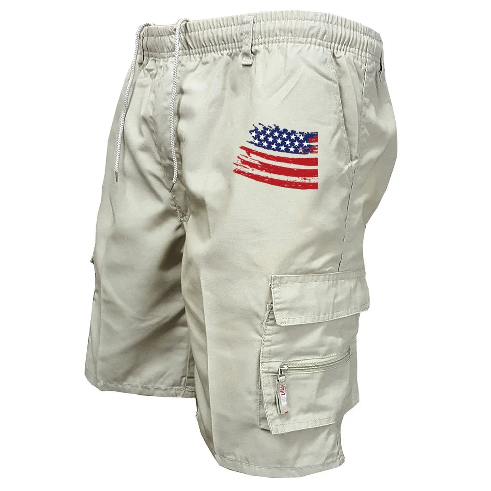Men's New Fashion Casual Cargo Pants Large Pockets Regular Size Jogging Daily Wear With Bermuda Work  Loose Shorts