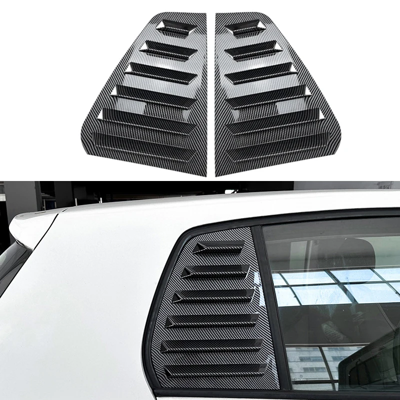 

For Volkswagen VW Golf 6 MK6 Car Rear Window Shutter Cover Trim Window Louver Side Vent Gloss Black Auto Decoration 2008-2012