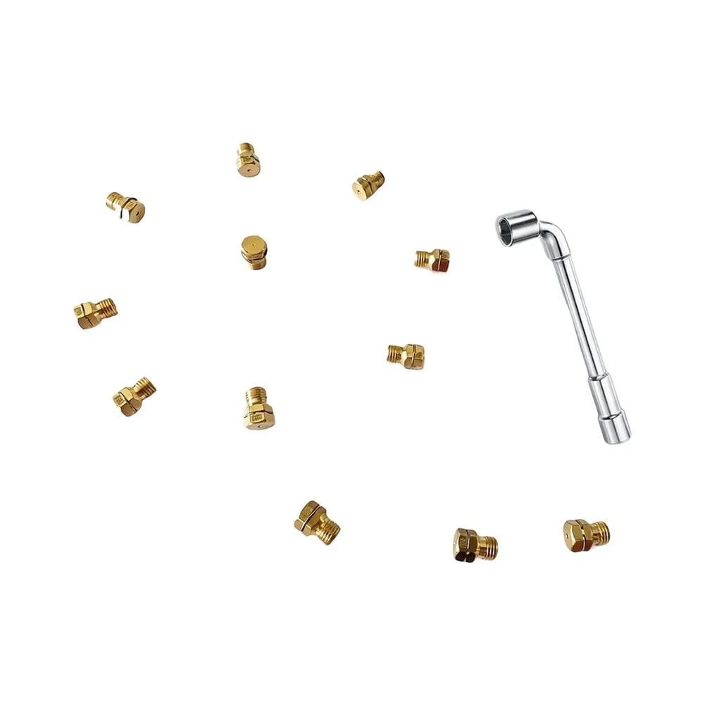 Natural Gas To Propane Conversion Kit For Kenmore Electrolux=Crosley Ranges With 12 Brass Nozzles Safe LP Gas Adapter Tool Set