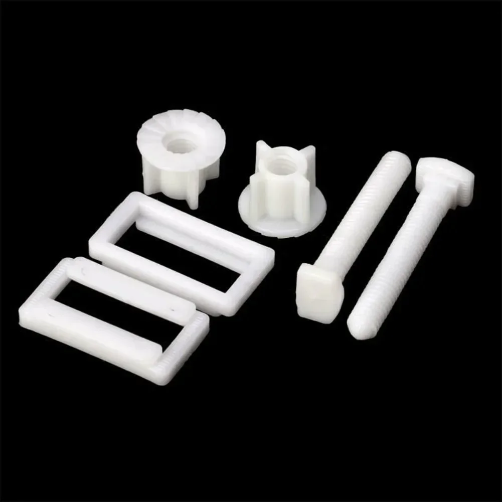 1 Set Toilet Seat Hinge Bolts Screw Fixing Fitting Kit Plastic Toilet Lid Hinge Repair Bolts Bathroom Accessories