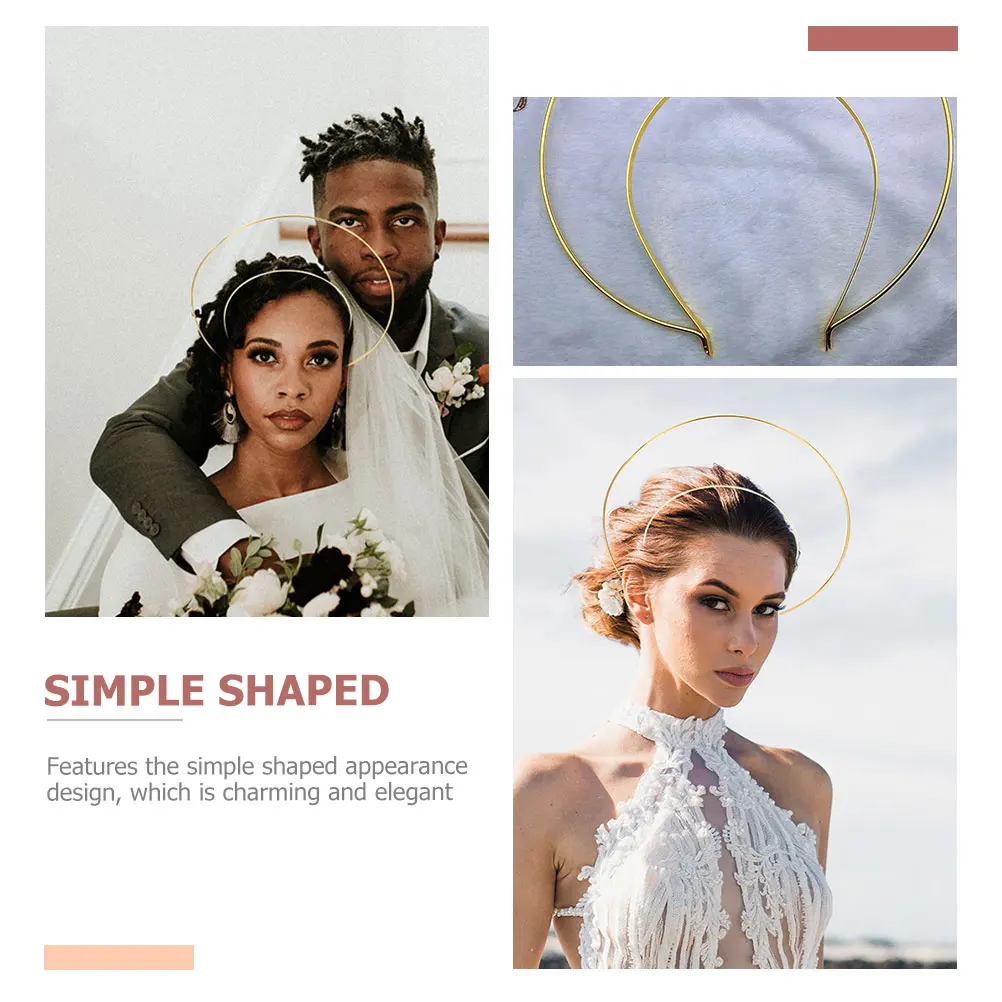 

4pcs Crown Hair Hoop Iron Material Durable Party Headband Headdress Festival Diy Decor Hairband Women Dance