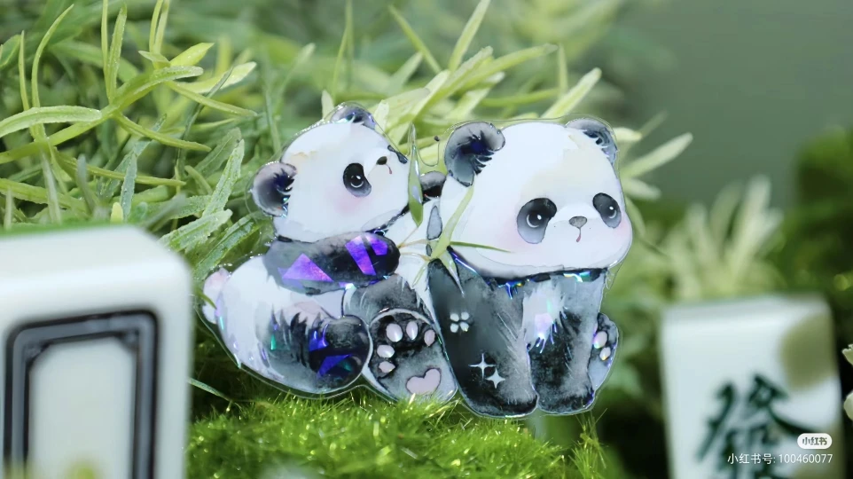 

Panda Sparrow Shell Легкая блестящая лента для домашних животных Washi Коллаж