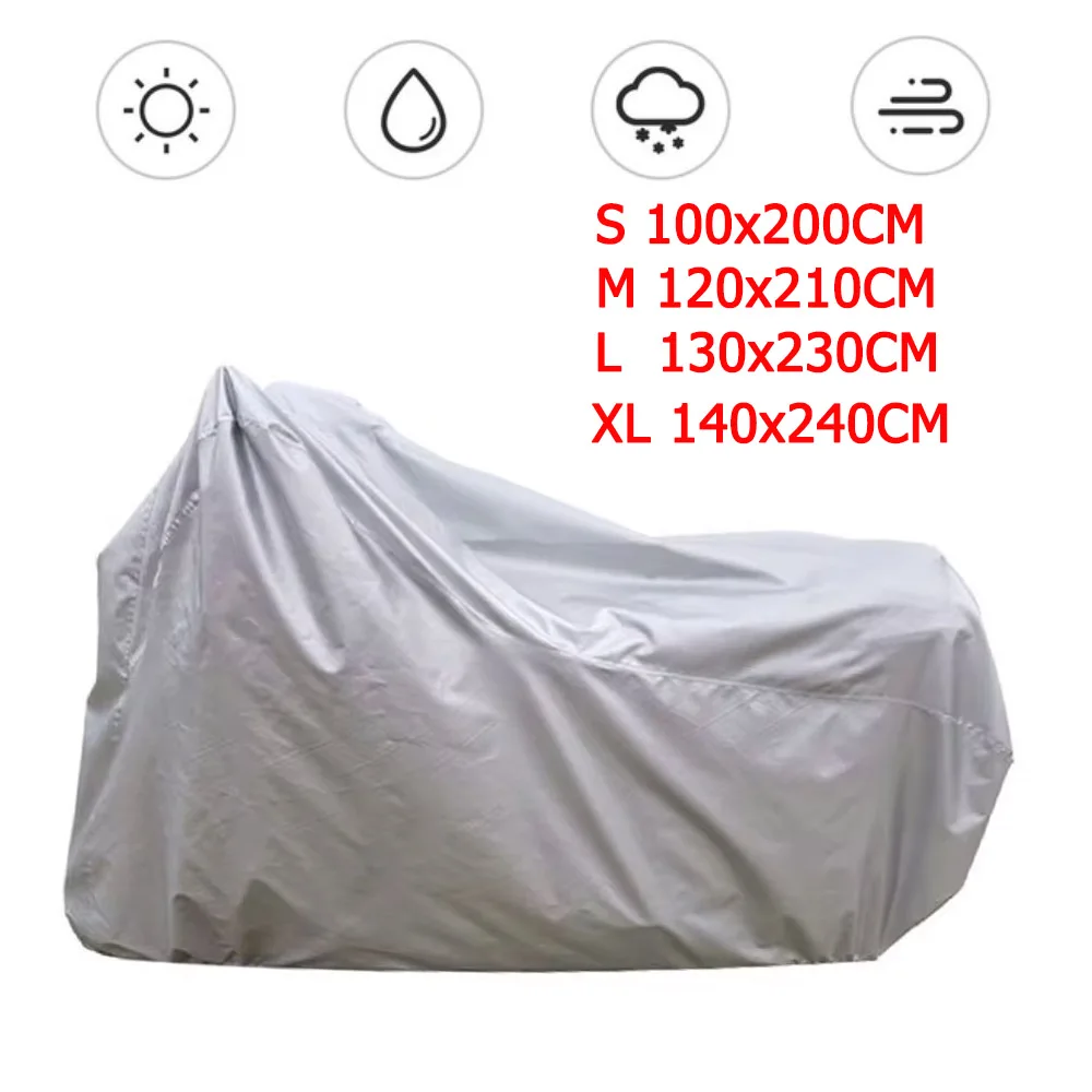 Waterproof Motorcycle Cover PEVA Single Layer Rainproof Sunscreen Bicycle Cover Electric Vehicle Protective Rain Protection