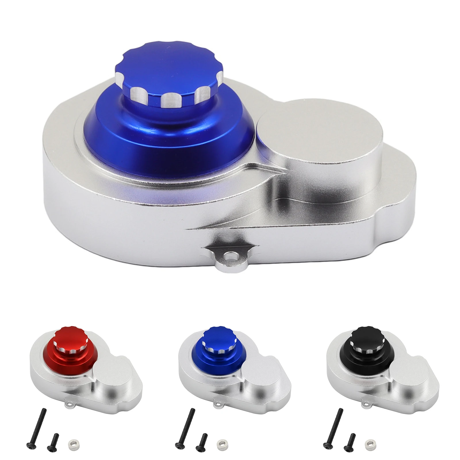 Aluminiowa metalowa osłona przekładni skrzyni biegów do samochodów RC 1/10 Traxxas Slash Rustler Stampede Bandit 2WD - części zamienne do tuningu