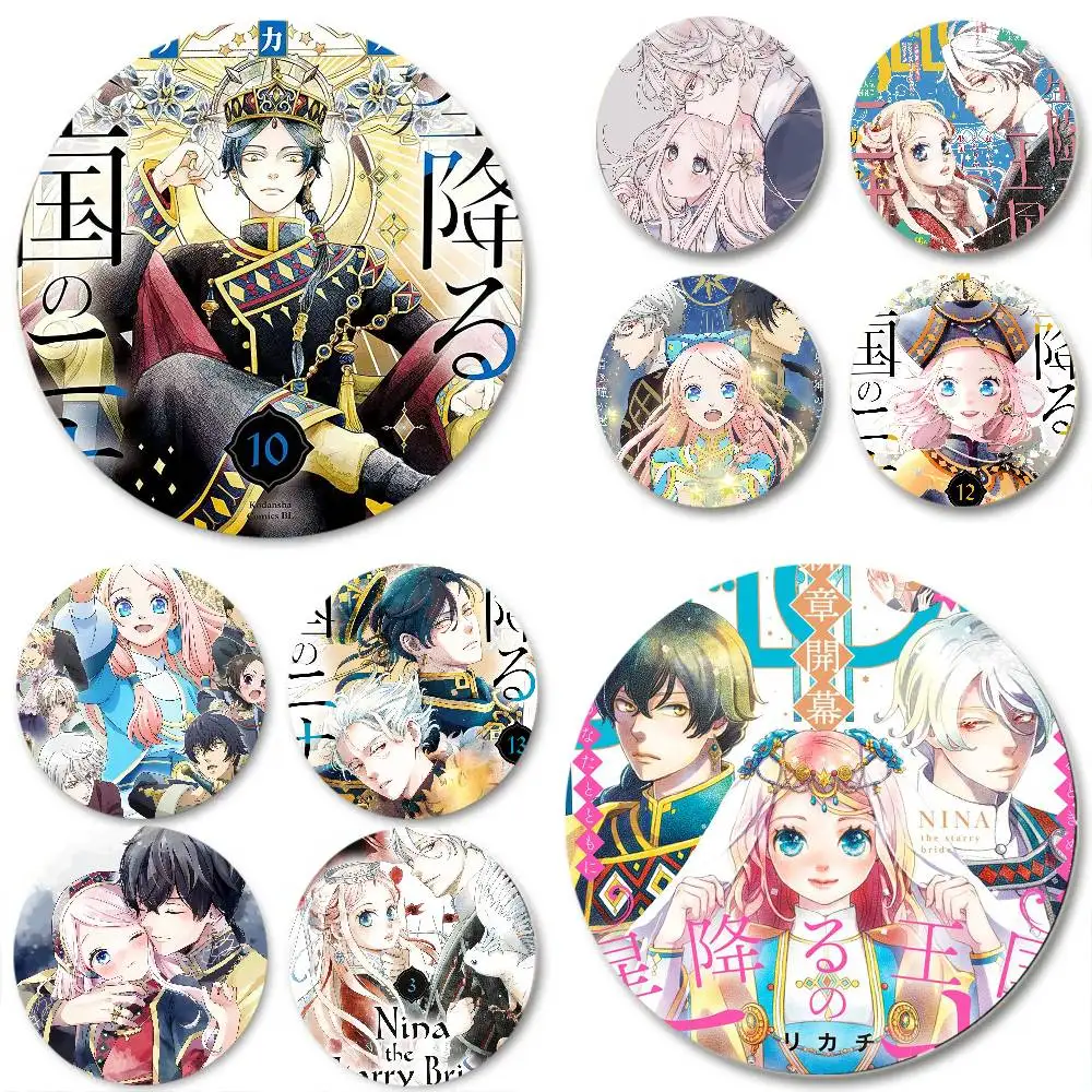 Anime Nina The Starry Bride Pins Brooch Cartoon Badge For Friend Backpack Clothes Collect Accessories Jewelry Gift