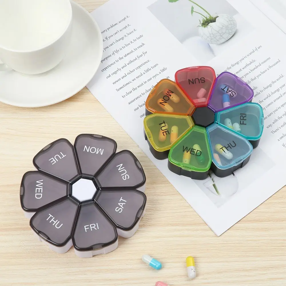 Weekly Travel Organizer Storage Box Portable Medicine Organiser Pill Box Tablet Holder Pill Case