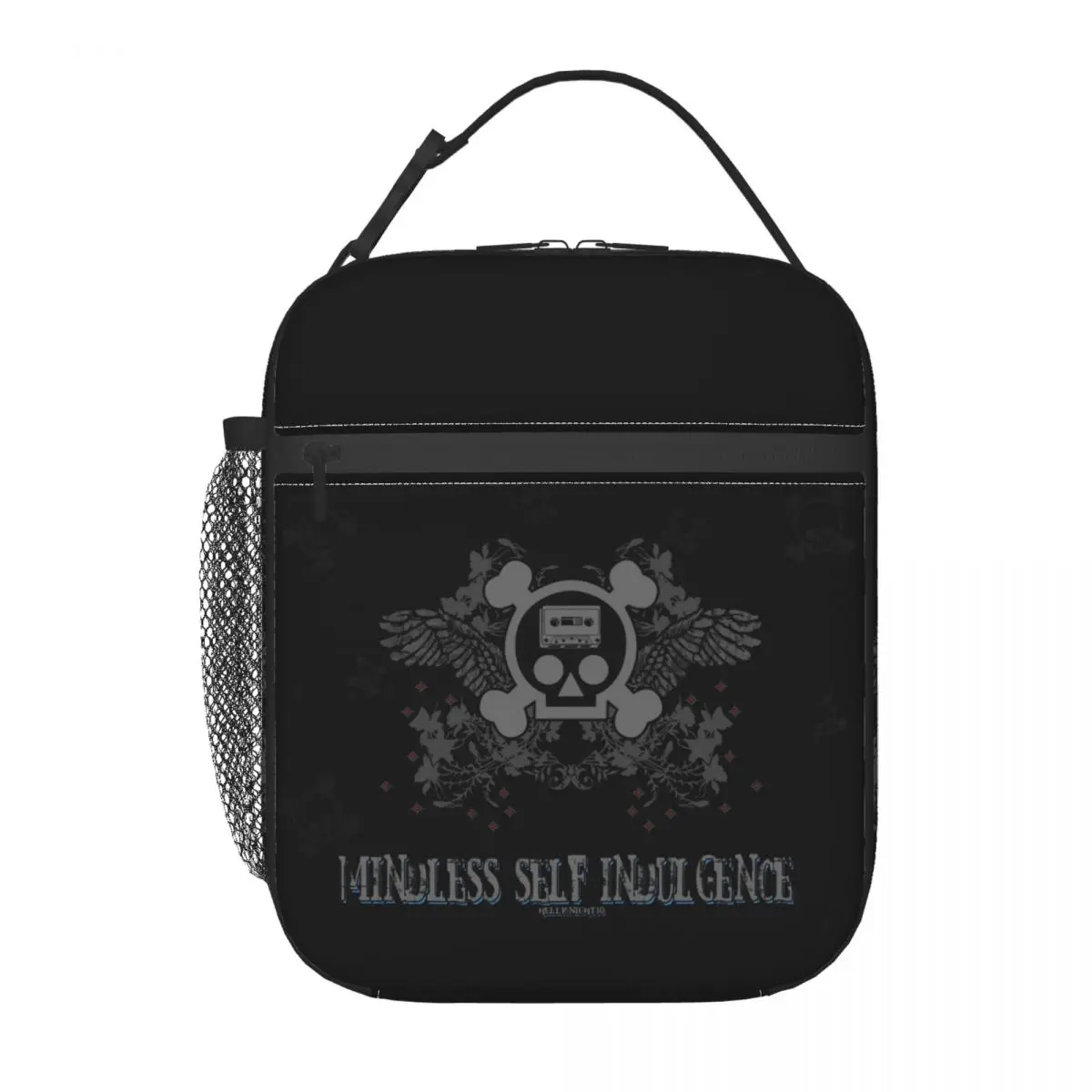 Custom Msi Mindless Hip Hop Punk Rock Self Indulgence Skeleton Insulated Lunch Bag Electro Resuable Cooler Thermal Bento Box