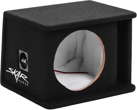 Universal Fit Ported Subwoofer Enclosure, 10" Single for Enhanced Bass in Car Audio Systems