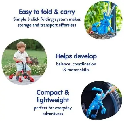 Scramblebug Hornet Kids Ride on Trike for Babies and Toddlers Ages 12+ Months 4 Wheel Balance Bike Developmental Toy for Toddler