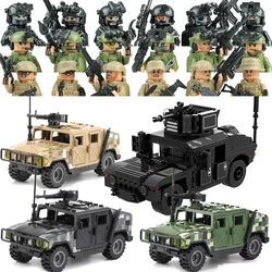 Ghost Commando Special Forces Figures Building Blocks Army Soldier City SWAT Police Military Car Weapon Bricks Kids Toys Gift