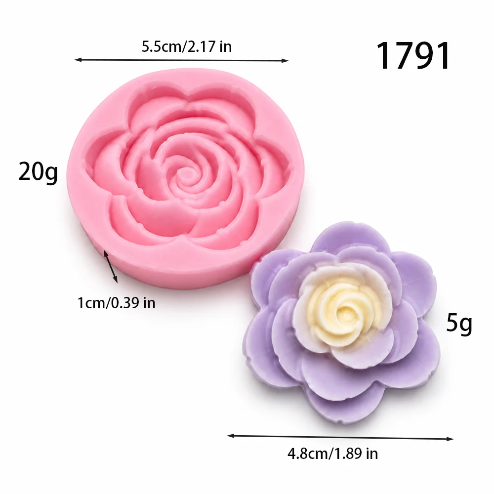 Flower Silicone Mold  Resin Gypsum Candle Mould  Soap Molds Factory Supplier Home Decoration 3D Clay Craft  Forms