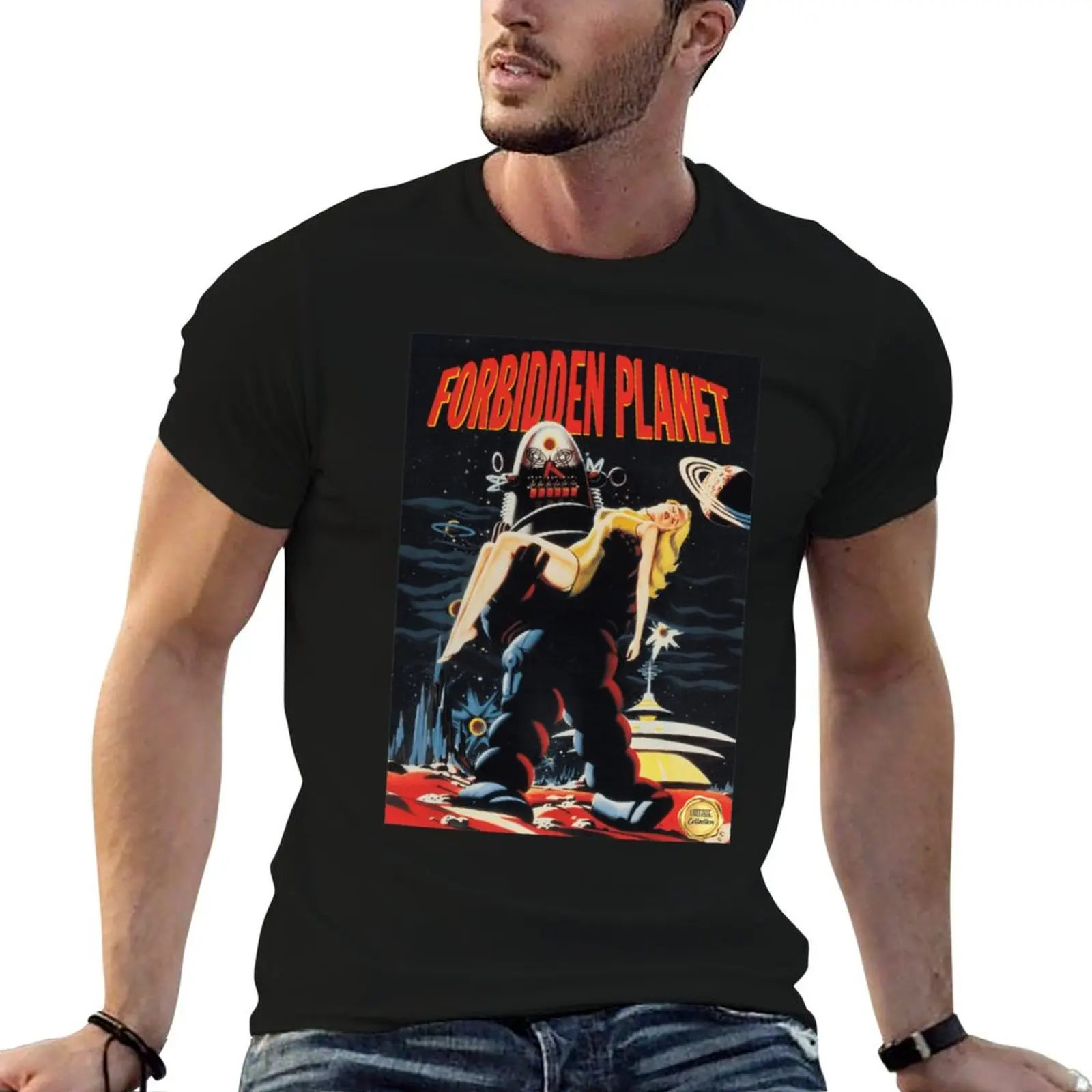 Planeta Prohibido (Colección Vintage) Clásico. Camisetas de algodón para hombre