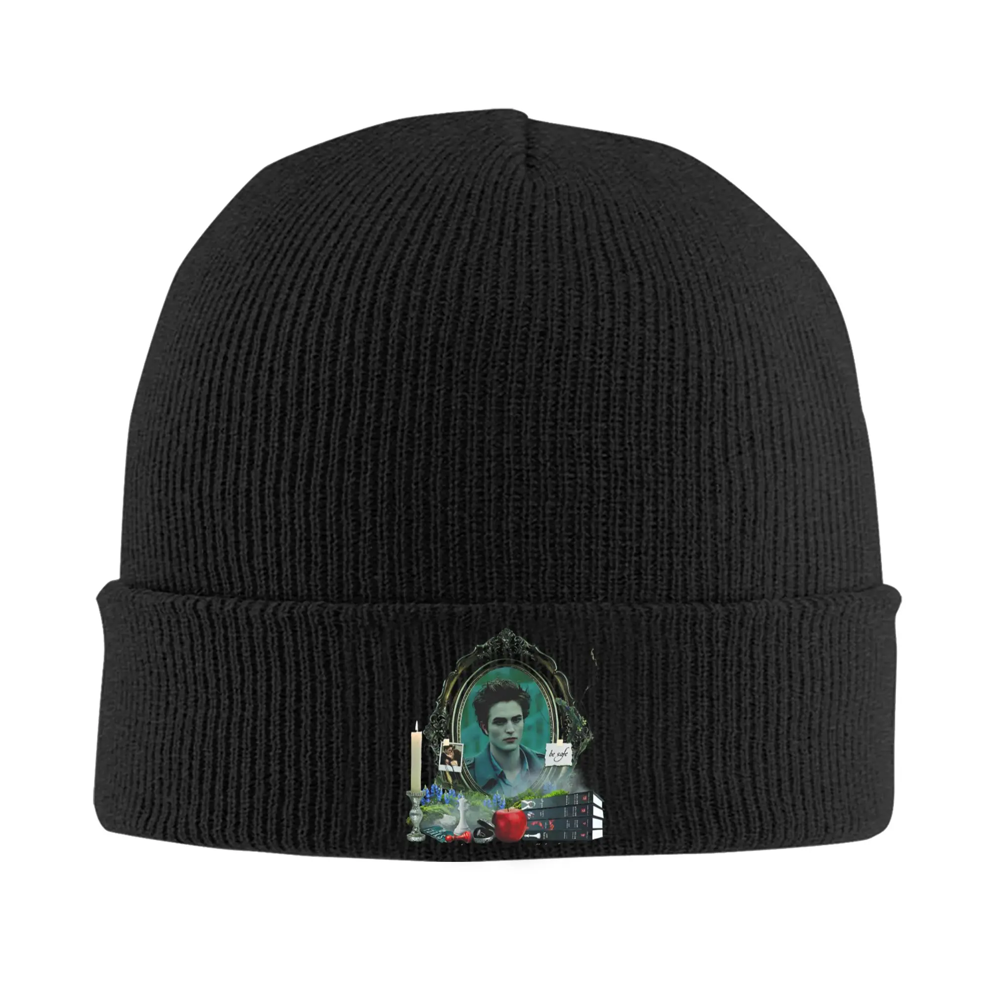 Twilights Vampire Edward Cullen Knitted Caps for Women Men Skullies Beanies Autumn Winter Hip Hop Hats Acrylic Gothic Movie Caps