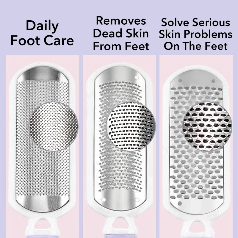 باديكير ملف القدم الكالس مزيل الفولاذ المقاوم للصدأ القدم مكشطة المحمولة عرموش هائلة القدم مبشرة الغسيل برو للأقدام الرطبة/الجافة