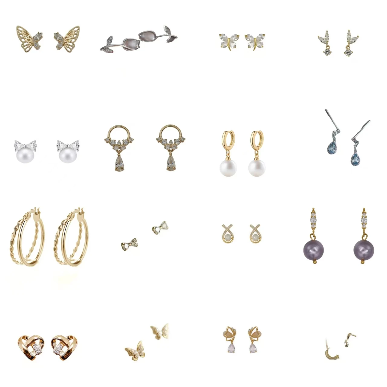 Copper Elegant Gold Plated Pearl Drop Hoop Earrings For Beautiful Girls Daily Casual Party Fashion Jewelry