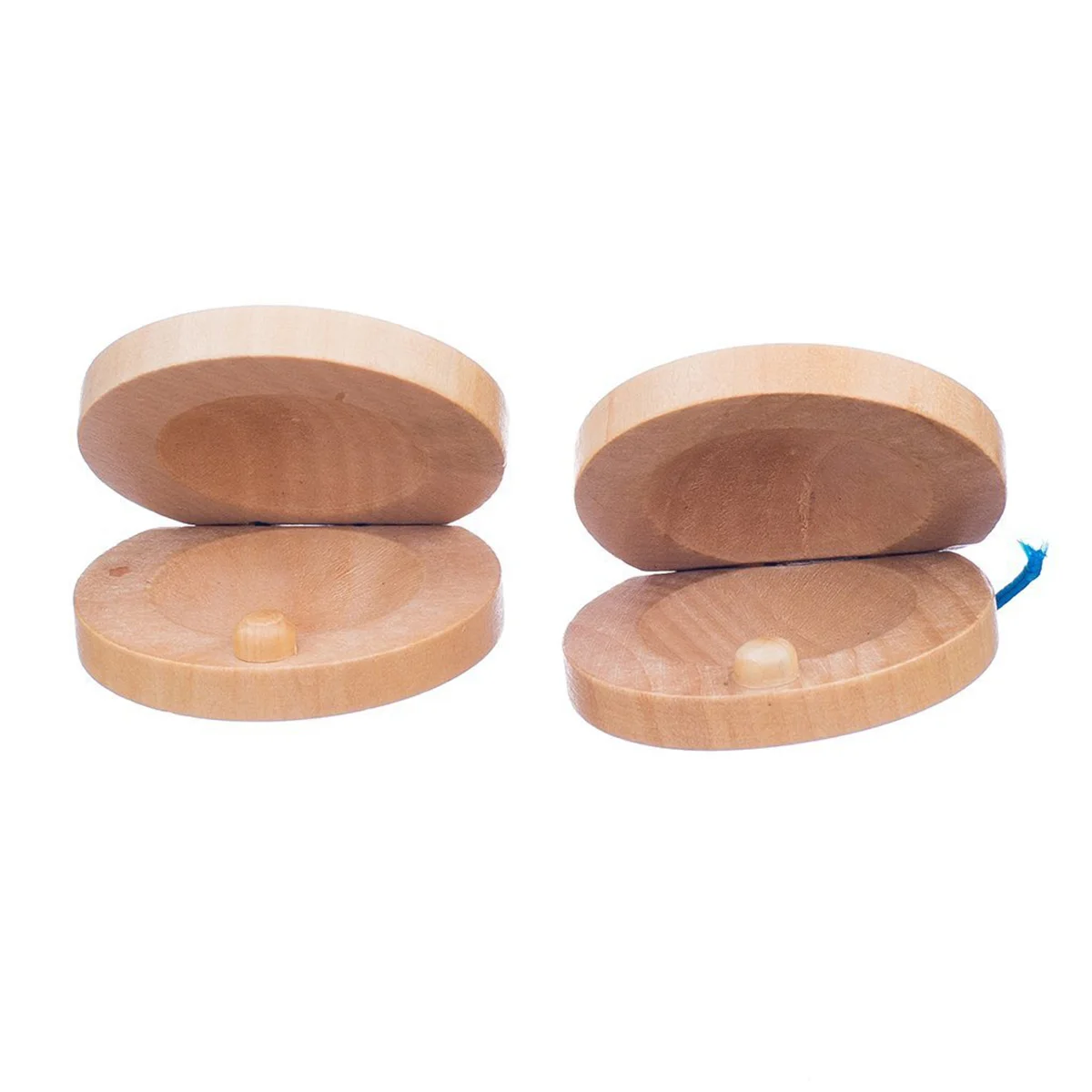 Zdvižený prostředík castanets děti příklepová měřici zařízení dřevěný finger-size kastaněty nemluvně osvěta hračka (wooden color)