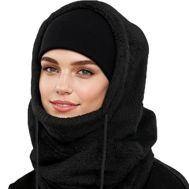 1pc winter warm Velvet Balaclava Wind-Resistant Winter Face Mask,Fleece Ski Mask for Men and Women,Warm Face Cover Hat Cap Scarf
