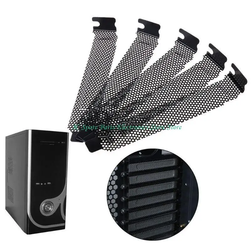 SZ New 5PCS PCI Slot Dust Cover Filter Blanking Board Fan Dust Filter Ventilation