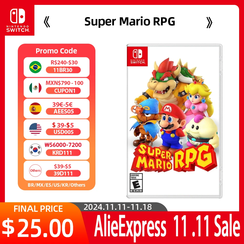 Nintendo Switch Game Deals - Super Mario RPG - Games Physical Cartridge Support TV Tabletop Handheld Mode