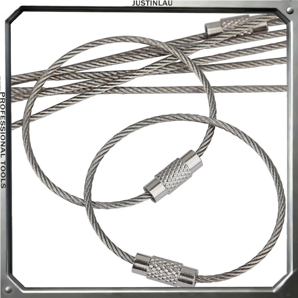 

Брелок для ключей 1,1-2 мм, из нержавеющей стали, 10 шт.