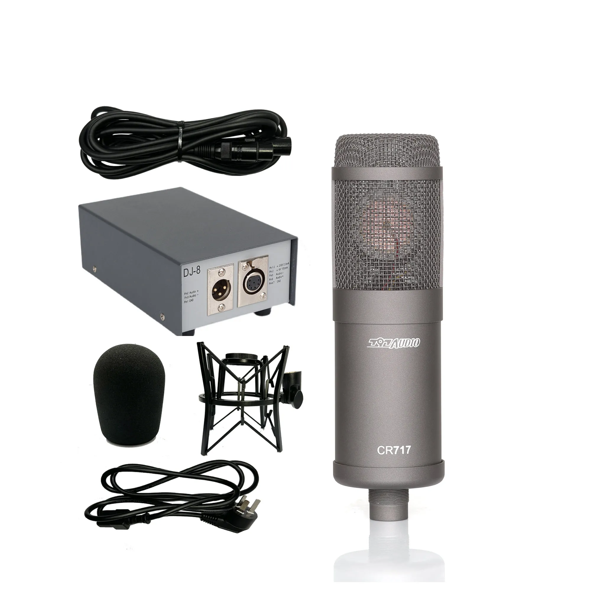 ATCR03 High-End 1.1inch 34mm Large Diaphragm Capsule Vacuum Tube Condenser Microphone Professional Studio Recording